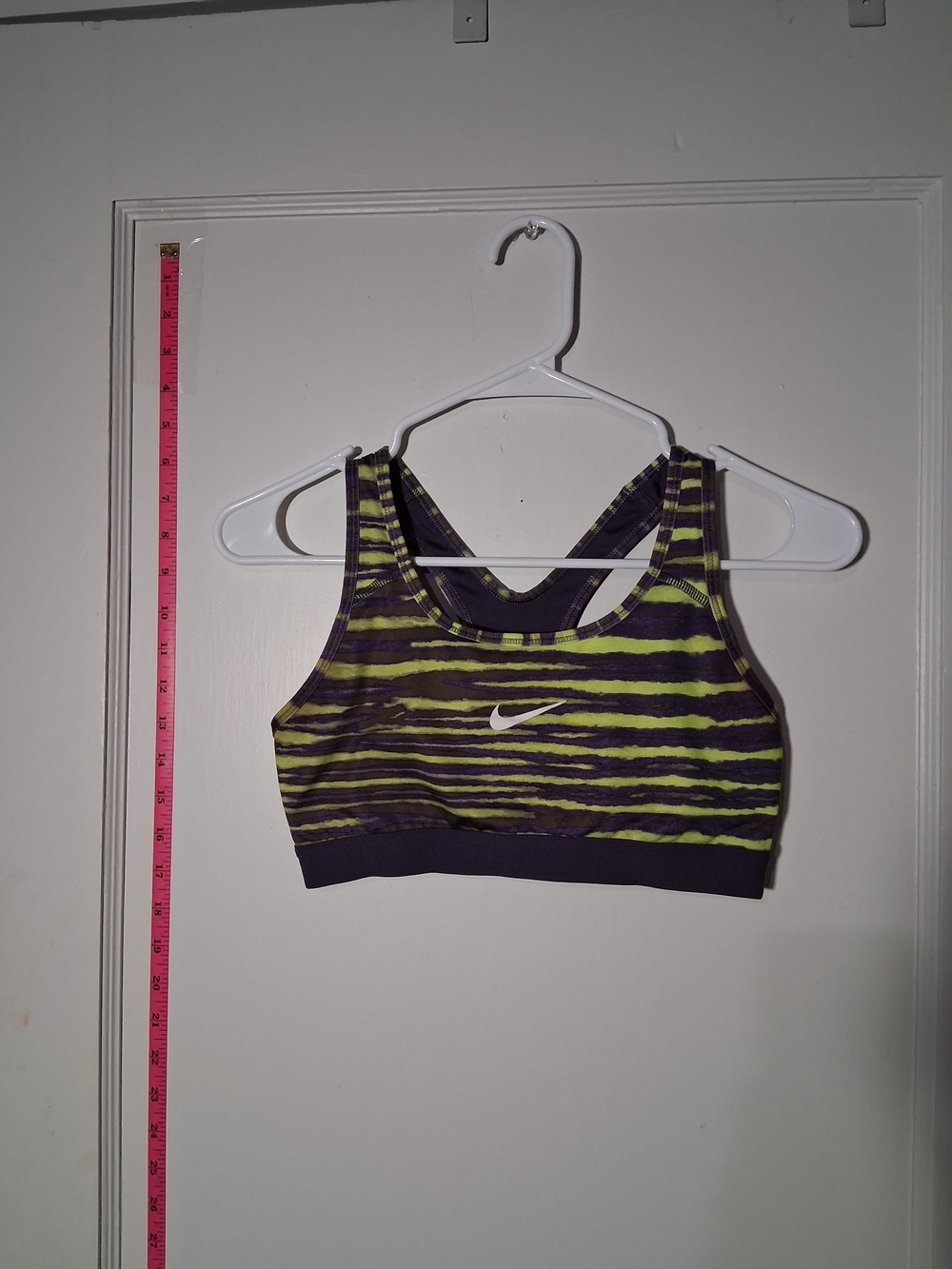 Nike Women's Lime Stripe Sports Bra